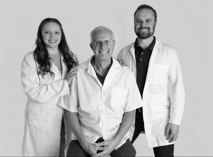 Dr. Roy Petras, Dr. Sandra Frederick and Dr. Dennis Petras